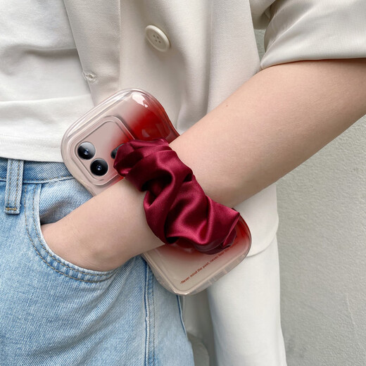 班美萝适用vivoiqooneo9spro手机壳iqooneo8水墨5晕染7se竞速版6红色3褶 透明-晕染红BL3891+腕带 iQOONeo7竞速版