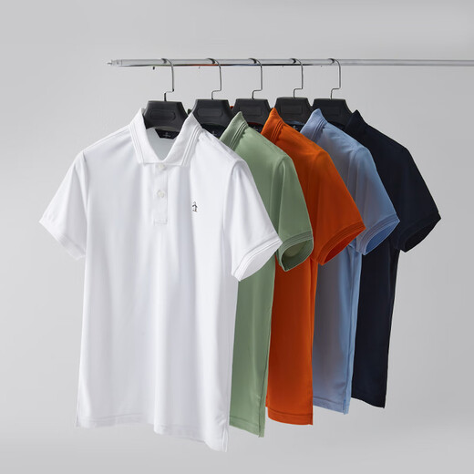 Munsingwear [nuevo producto] Munsingwear Golf Lapa de color sólido Camiseta de polo de perlas casuales azul B695 m