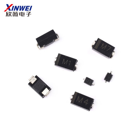 1N4007 IN4004 1N4001 SMD rectifier diode SMA package silk screen T7 M7 M4 M1 MDD/Chenda SOD4007 printed D7 SOD-125