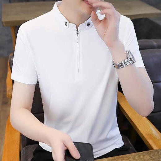 Jeep Spirit Männer kurzärmelig T-Shirt Sommer 2025 Neues koreanisches Stil Trendy Ice Seide Halbärmelige Männer-Polo-Hemd-Top-Basis-Hemd 9921 Green Classil manner min