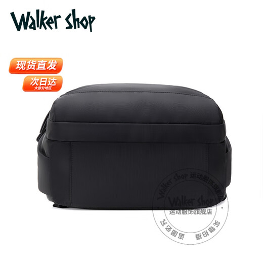 Walker Shop【2025年新款】双肩包韩版简约背包防泼水尼龙牛津布旅行电脑包 黑色15.6寸(43*32*13CM)