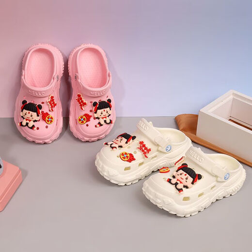 Ye Yu 2025 NUEVA EVA NEZHA Slippers para niños de 3 a 6 años zapatos de agujero de playa de 3-6 años Summer Suminio suave sin deslizamiento Modelo de imagen principal 32 -33