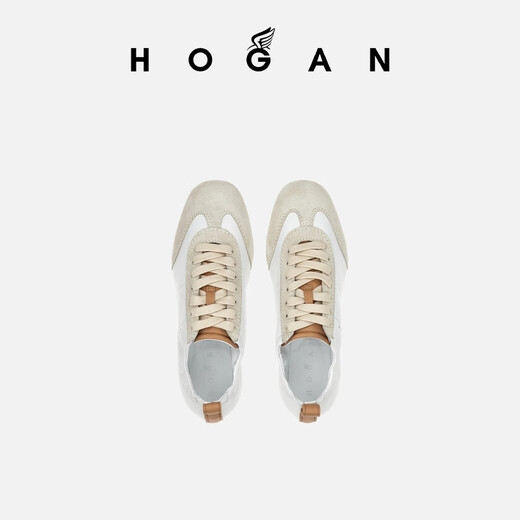HOGAN【TC】女鞋H684系列运动休闲鞋平底鞋简约系带鞋 白色 35