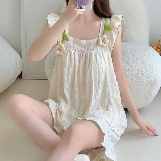 S.SOFEA夏季带胸垫睡衣甜美可爱少女家居服广州十三行 hds-9930#紫色 185 XXL
