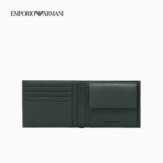 EMPORIO ARMANI/阿玛尼官方旗舰【礼物】新款男士对折翻盖手拿钱包2025早秋 U7238-森绿色 均码