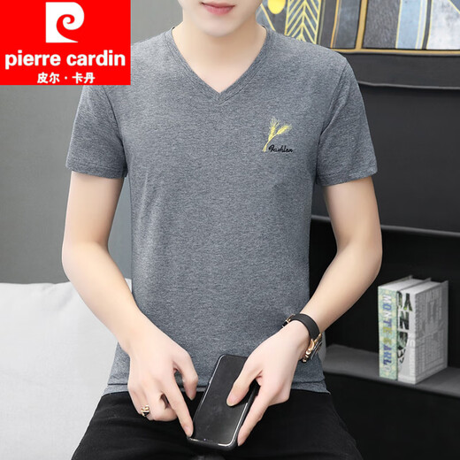 Pierre Cardin (Pierre Cardin) Ice Seide Modal Cotton Herren-Kurzärmel-T-Shirt 2025 SOMMER NEUE Modemarke Hong Kong Style Herrenstil [Vatertagsgeschenk] Q691 White M Vorschlag: 90-100jin [Jin gleich 0,5 kg]
