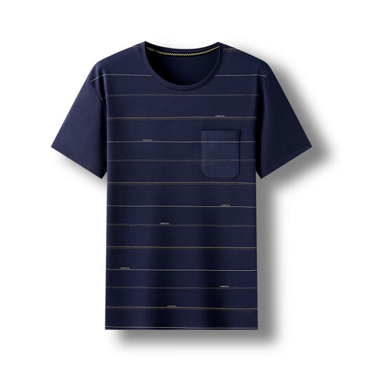 Papa porte un t-shirt à manches à manches courtes sur glace fraîche pour les personnes à manches courtes pour les personnes d'âge moyen et les personnes âgées du cou rond