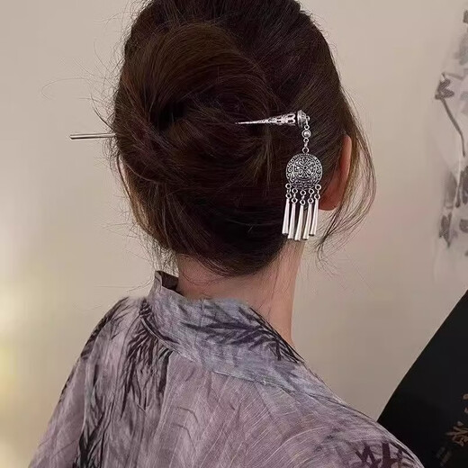 Jiuweiya ancient style Hanfu hair accessories for women, new Chinese style hairpins, step rocking hairpins, high-end tassel hairpins JYFZ06 tassel hairpins