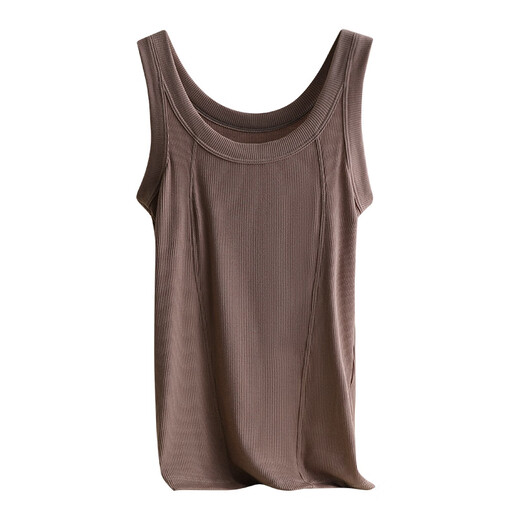Yalu brand threaded cotton suspender vest for women wearing slim fit and slim large size suspender inner top shirt base vest for women 1478# Gray L [110-130Jin[Jin equals 0.5 kg]]