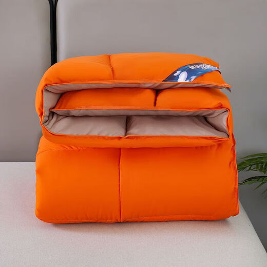Mercury Home Textiles 95 Couette en duvet d'oie blanche Couette printemps automne Couette d'hiver Couette chaude en duvet de canard double Couette en duvet épaissie 8/* 686 Orange + Gris Inspection de qualité réussie 200x230cm6Jin Jin est égal à 0,5 kg Couette de printemps et d'automne