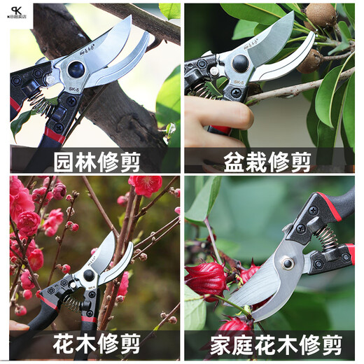 Poda de ramas, tijeras, ramas potentes y gruesas, tijeras, taras de jardinería de acero de acero para salvar el parto herramienta de árbol de frutas 14116 cizallas de poda de acero inoxidable (sola mano)