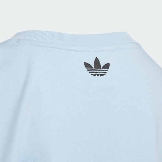 阿迪达斯 （adidas）三叶草  2025夏季新款男舒适透气运动休闲青少年短袖T恤 KG6628 均码 140CM