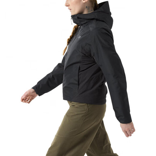 始祖鸟（ARC'TERYX）SolanoINSULATED小logo纯色保暖透气定向防水夹克外套女款黑色 黑色/Black L