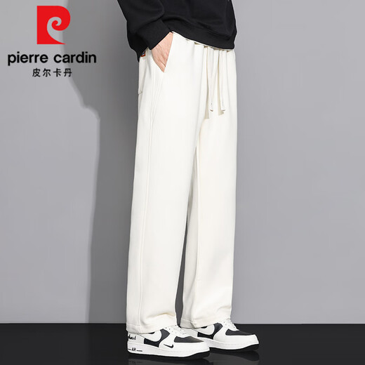 皮尔卡丹（pierre cardin）男士直筒裤春夏潮牌宽松直筒纯棉裤子男生卡其色百搭运动休闲长裤 6628黑色+6682黑色 M 【95-115斤】
