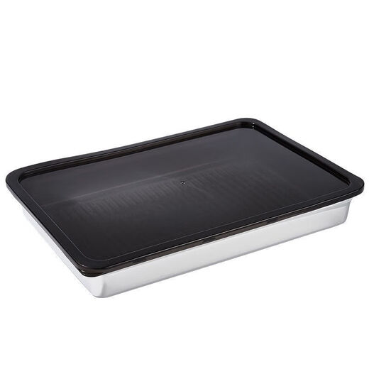 Enshousu 316 stainless steel dumpling box fresh-keeping plate square plate with lid multi-purpose picnic storage box A small + extra thin 1-piece set without anti-stick 230ML 1 hour type + extra deep and extra thick only