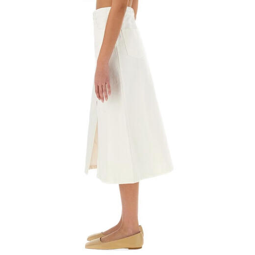 A.P.C.A-Line-Rock für Frauen, vielseitig schlanker ungezwungener formaler Verschleißpendelrock Weiß One Size 38