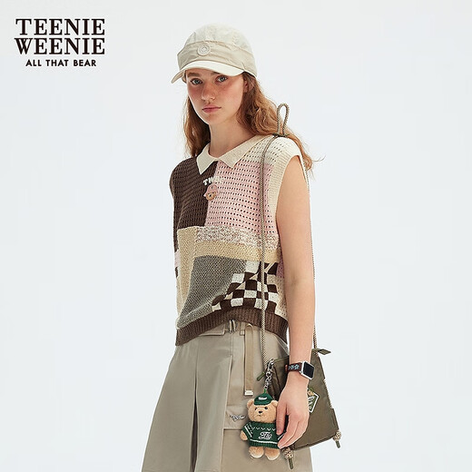 Teenie Weenie小熊女装毛衣2025夏季新款时髦新颖清爽舒适针织背心