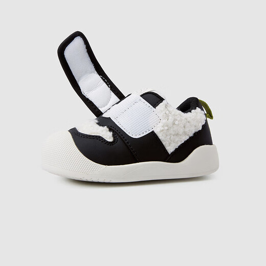Ying's YEEHOO children's shoes winter boys' front shoes Velcro non-slip toddler shoes baby toddler shoes black 19 recommended foot length 12.8-13.3