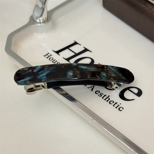 Korean style acetic acid full clip ponytail clip large one-word clip spring clip textured hairpin back of head hair accessories headdress for women large size