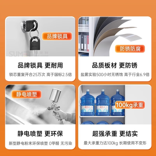 咏幻八门更衣柜员工储物柜车间寄存收纳柜碗柜鞋柜铁皮办公柜靠墙 十二门储物柜整装发货 破损包赔 1396mm