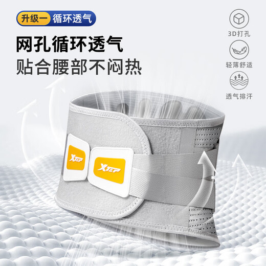 特步（XTEP）护腰带束腰间盘突出医运动健身用久站坐腰托男女腰肌劳损防护腰带 L码【100-140斤】腰围80-95cm 【双加压/6支】正品保证