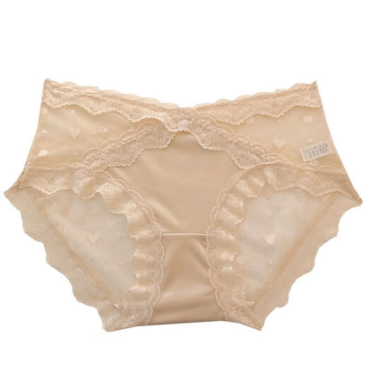 
Sexy lace underwear for girls 2024 new French pure sensual fairy polka dot mesh sexy women's briefs Y3884-blue + black + skin color + green M suitable for 80-100Jin [Jin equals 0.5 kg]