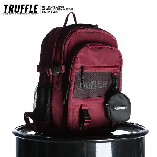 Trüffel großer Kapazität Trendy Rucksack für Männer Junior High School School Bag Female College Student Computer Rucksack Excursion Bag Cdrl-rot