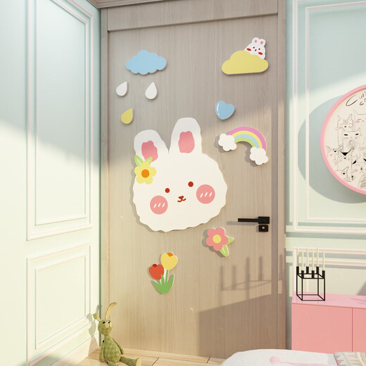 Internet-Promi Schlafzimmer Tür Aufkleber Zeichnung Kinderlayout Wanddekoration Mädchen Nacht