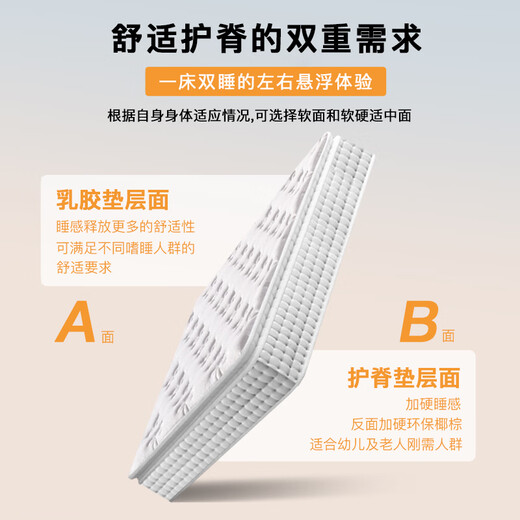 仙梦缘卷包床垫席梦思独立弹簧乳胶希尔顿五星级酒店同款加厚压缩床垫子 A舒适款(厚20cm)适中+记忆绵 1350mm*2000mm