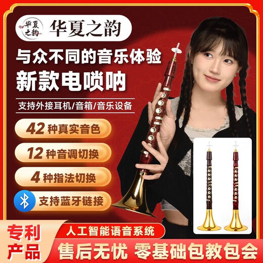 The latest 25 electric suona electronic suona electric tube high volume high-end version of beginners and middle-aged and elderly professional playing style ebony