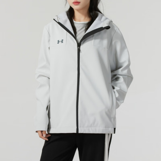 Under Armour windproof hooded woven casual jacket jacket men and women white white S 165/88A