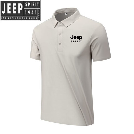 Jeep Spirit Большой размер мужской половой футболки для летней футболки летняя девчонка. Случайный случайный и дышащий лацкатный верхний перламуд.
