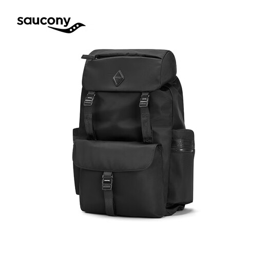 Saucony (Saucony) Mochila de viajes de gran capacidad para hombres y mujeres Mochila de moda casual al aire libre, negro
