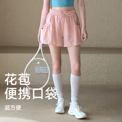 ACKDCS瑜伽短裤女夏季新款含内衬防走光跑步网球户外运动速干健身三分裤