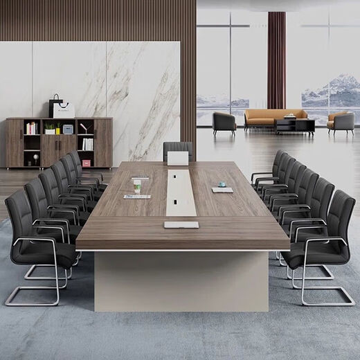 Large conference table long table workbench office long table and chair combination training office furniture simple and modern 2 meters * 1 meters upgraded and thickened