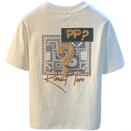 Jeep Spirit Camiseta de manga corta para hombres 2025 Camiseta de moda delgada de verano Xinjiang Cotecillo redonda de cuello redondo de hombres a media manga T White 2 [ZJ1047 Fit Version] M Adecuado para 90-108Jin [Jin iguala 0.5 kg]