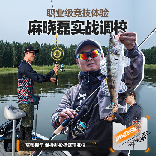 
HISTAR Gan Jiang Luya pole Quickly adjust Mandarin fish erect mouth bass long throw straight handle gun handle Luya pole Ma Xiaolei same model 2.03m Gan Jiang Luyao handle M-two-section rod [C-682M