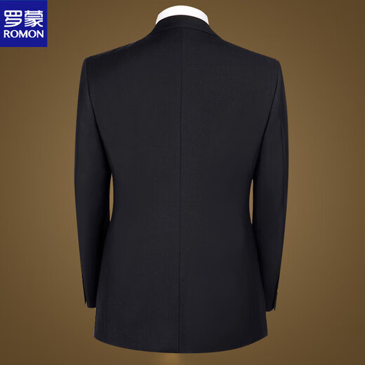 罗蒙（ROMON）男士商务西服套装正装秋季修身韩版中青年上班工作服职业西装套装 两粒扣西服+西裤 S (80-95斤)