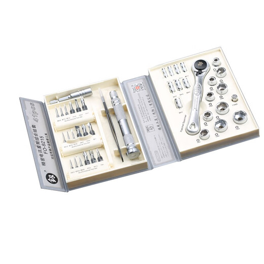 Japan Fukuoka original screwdriver sleeve ratchet wrench combination set screw inner and outer hexagon batch tool FO-9215 precision telecommunication comprehensive set