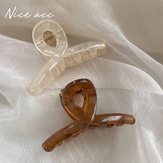 Ze yuhan Mini süßer kleiner Grab-Clip halbe Krawatte kleiner Klauen halbschleppte Haarklaue Durchscheinende Internet-Promi-Bangs-Nebenclip Small Grab Clip Gelee Farbe kleiner Grab-Clip [2 zufällige Farben]