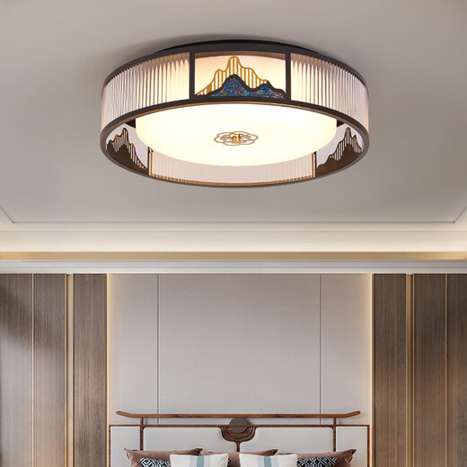 
Oup Lamp official new Chinese style ceiling lamp bedroom lamp Chinese style living room main lamp study room dining room lamp MW-7027-round 30cm [three colors]