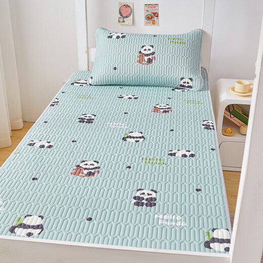 Nanjiren latex cool mat dormitory summer ice silk bed sheet single piece student single 90x190 bed cool bed cover summer mattress Panda baby [cool but not ice refreshing and breathable] flat style - 90cm*190cm [Class A latex mat]