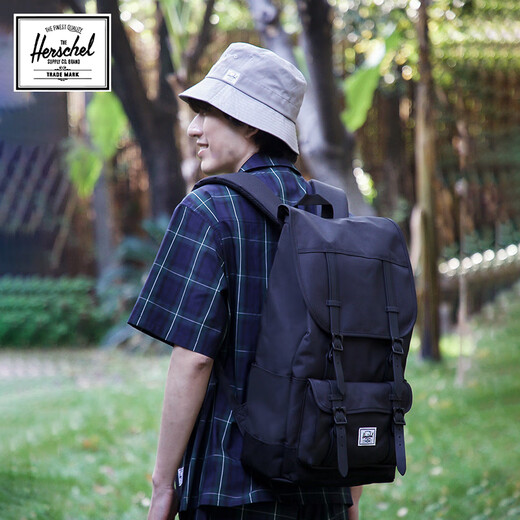 Herschel Canada Hexing Ecopro große Kapazitätsreisen im Freien im Freien im Freien im Outdoor-Computertaschen Rucksack Deep Forest Green_Laudy Gray-Brown_Classic Black (La_pro) 28 Liter