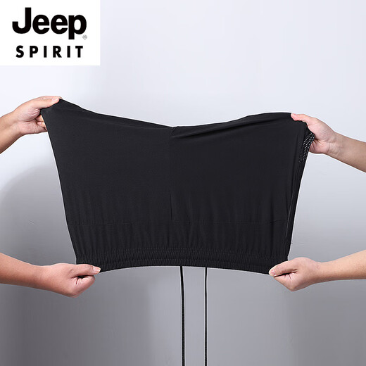 Jeep Spirit Runging Fitness Training Shorts Мужские летние модные толстые толстые мужчины рассылаются на три четверти брюки плюс жир плюс локко шелковой шелк.