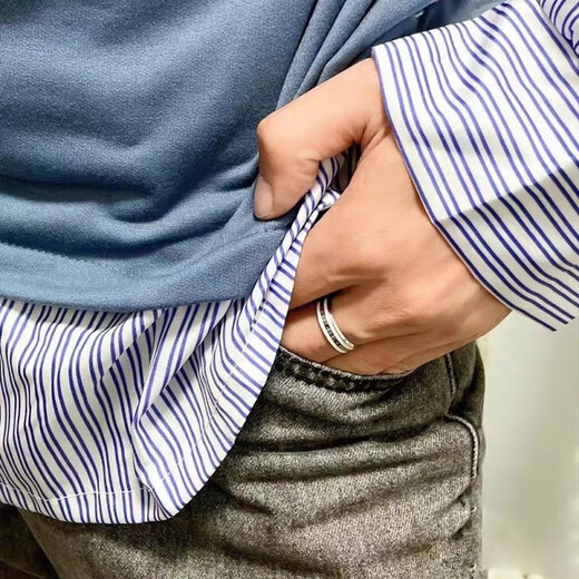 MZMZ brand PT950 platinum couple ring for women, platinum pair of rings, wedding and birthday gift 618 for girlfriend and wife, light luxury model - black and white pair (note circle)