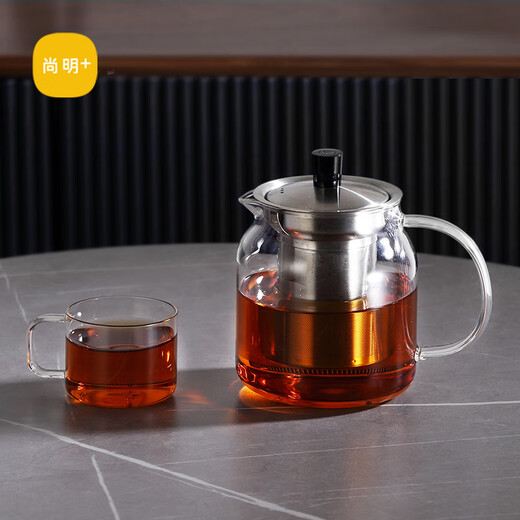 SAMADOYO heat-resistant glass teapot, teapot, tea water separation and filtration, household large-capacity teapot, thickened tea set, single pot 700ml
