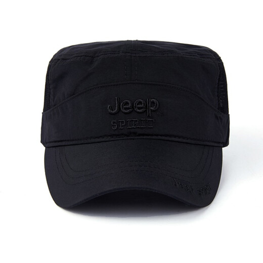 JEEP SPIRIT hat men's summer flat top hat breathable sun protection net hat men and women couples outdoor mountaineering sports fishing sun hat khaki