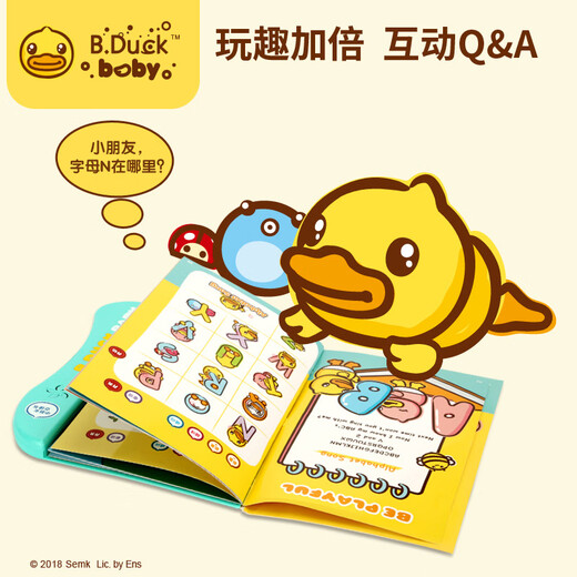 B.Duck bébé petit spot de canard jaune lecture de livres audio et tout-petit chinois et d'anglais apprentissage de la machine à enfants