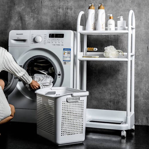 Cesta de ropa sucia de Yonghuan Casa de baño Cesta de lavandería Cesto de ropa sucia Herramienta Magia Magia Baño de ropa sucia Cesta de almacenamiento de ropa sucia 867 Casilla de marfil con pegatinas sin marca se puede colgar en la pared