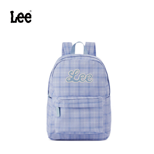 Lee格纹双肩包小辣李嘉琦同款轻便时尚书包大容量格子短途旅行背包